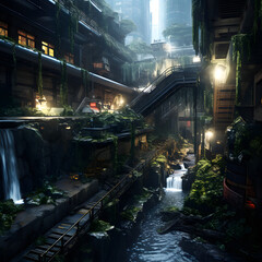 Comunidad de vecinos abandonada, la naturaleza se impone a los edificios 