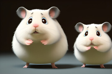 cute hamster character. Generative AI