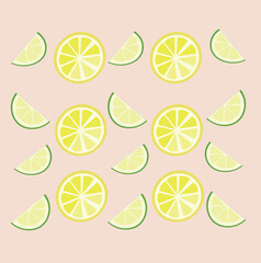 lemons and limes on a light background