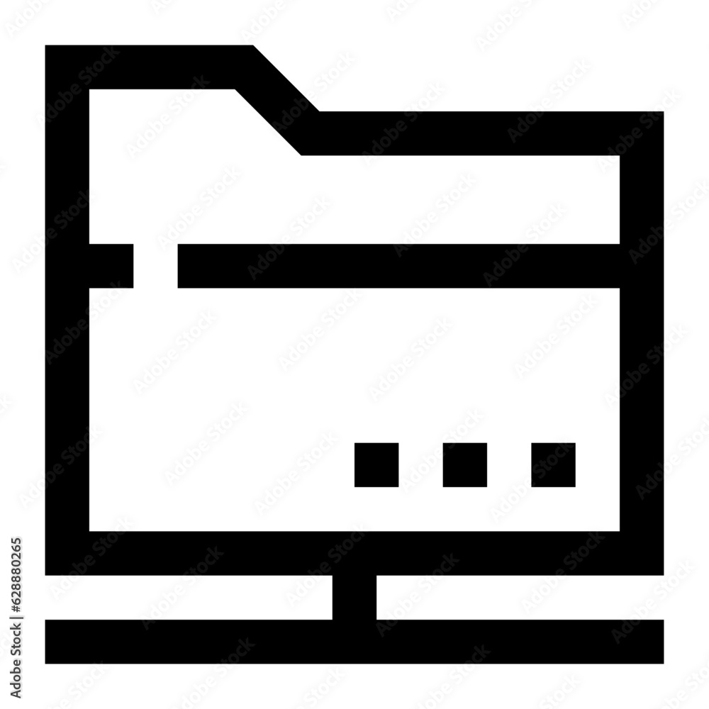 Poster shared folder icon. internet technology concept. icon in line style