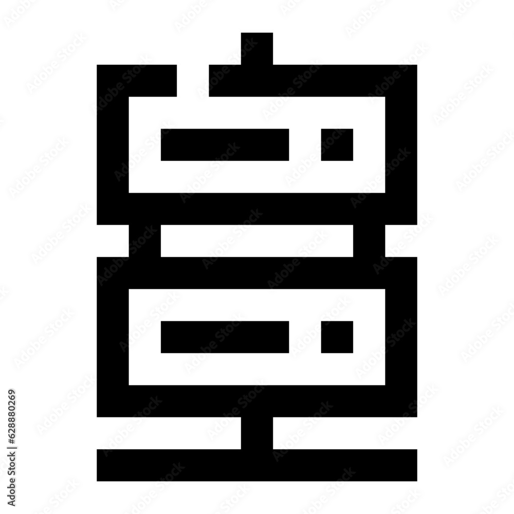 Poster Database icon. Internet technology concept. Icon in line style