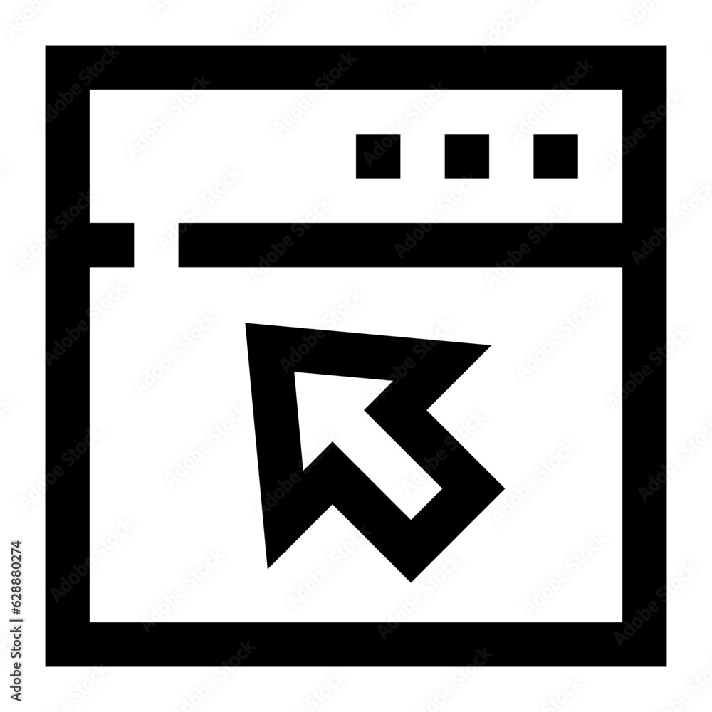 Aufkleber browser icon. internet technology concept. icon in line style