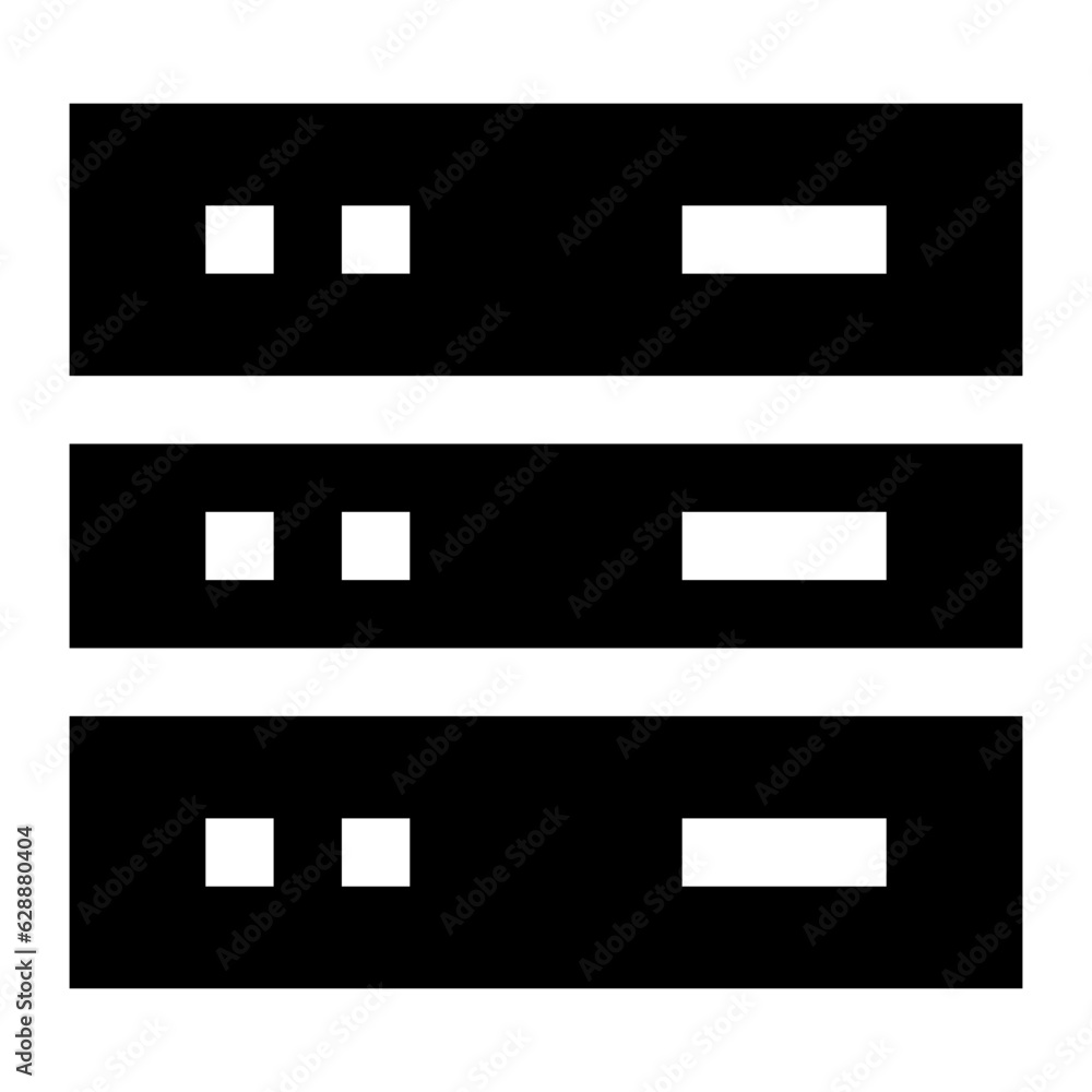 Poster server icon. internet technology concept. icon in line style