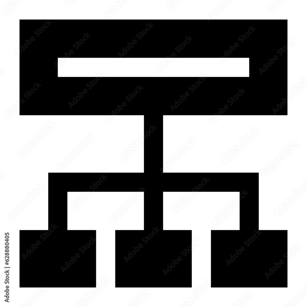 Poster flowchart icon. internet technology concept. icon in line style