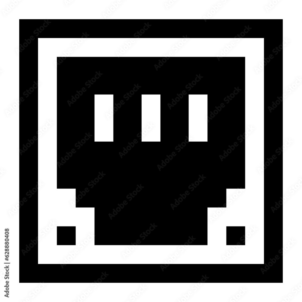 Poster ethernet icon. internet technology concept. icon in line style