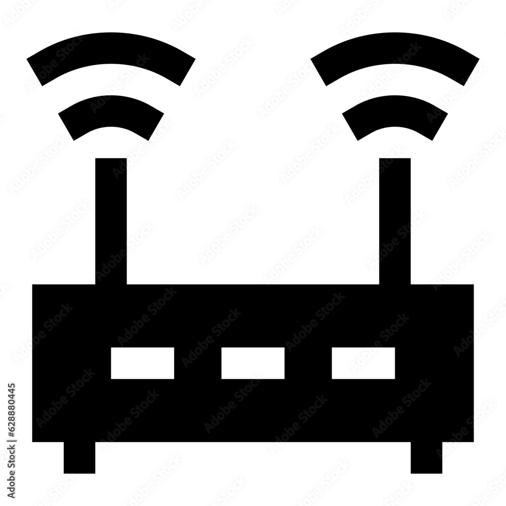 Poster access point icon. internet technology concept. icon in line style