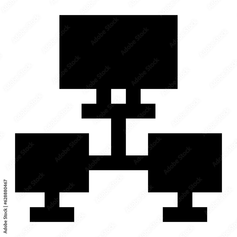 Poster computer networking icon. internet technology concept. icon in line style