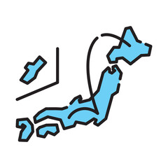 日本　全国　地図　アイコン
