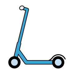 Electric scooter icon, urban flat eco friendly transport, vehicle vector illustration