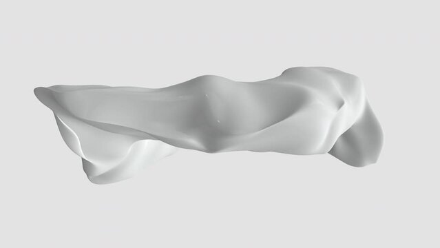 Milk Cream Silk Liquid Slow Stream 3D Animation