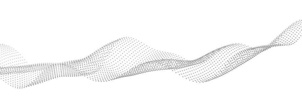 Metal sphere dot circle wave movement curve dynamic algorithm background