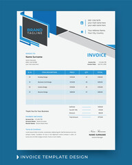 Creative and modern business invoice design with price receipt, payment agreement, invoice bill, accounting and bill receipt template layout in vector