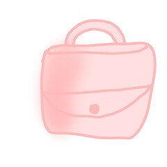 pink bag isolated on white