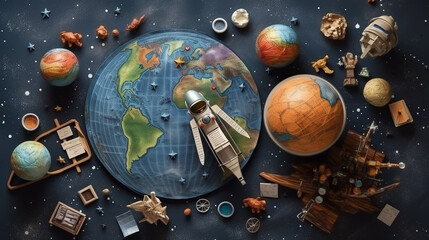 Celestial Ballet: Planets in Harmonious Orbit Around the Sun