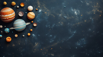 Celestial Ballet: Planets in Harmonious Orbit Around the Sun