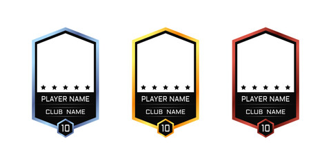 silver and gold edition border or frame player template for game
