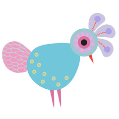 Bird minimal colorful love story