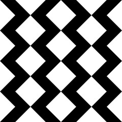 Seamless pattern with geometric motifs in black and white. Vector illustration.