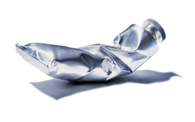 crumpled metal tube