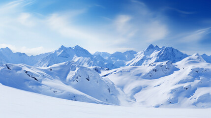Fototapeta na wymiar landscape of snowy mountains, generative ai