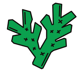 Obraz premium hand holding green leaf