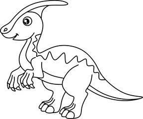 Dinosaur line qrt vector for coloring book page