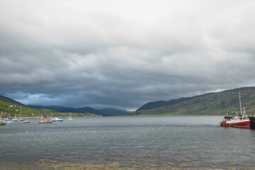 scottish landscape during a rainy day, Scotland