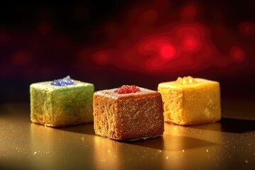 A Variety of Colorful Cake Samples