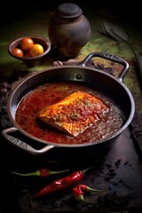 Fototapeta premium A delicious meal being cooked in a pan