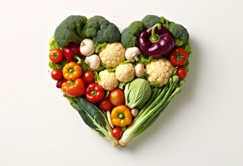 Vegetables in balanced nutrition plan, generative ai