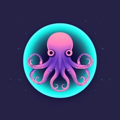 colorful octopus logo design 
