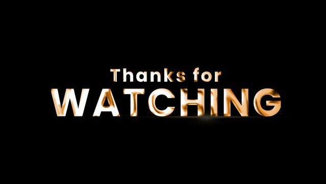 Thanks for watching text animation golden colour. Elegant Animation graphics motion. 