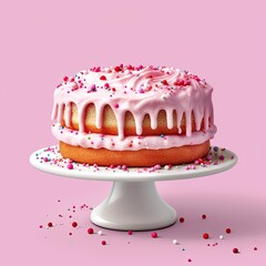 Funfetti Cake Clipart with Vanilla Buttercream Frosting