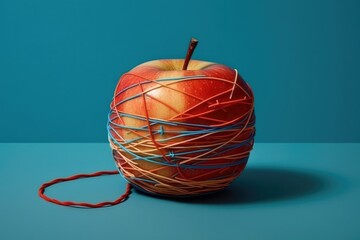 Obraz premium Natural Apple Woven Together With Red String
