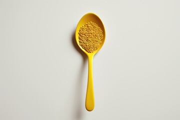Bright yellow measuring spoon