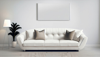 white sofa in a modern room, waiting room, living room, doctor's office