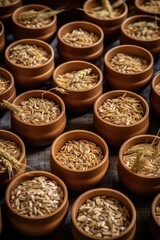Basket upon Basket - A Variety of Wheat and Barley Grains