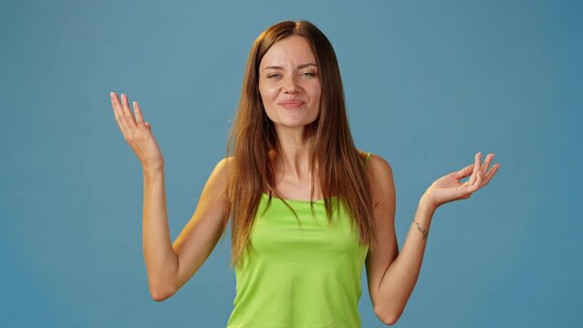 Content lady making belissimo gesture by kissing fingers