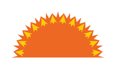 Radial Arrowheads Sunrise Orange Shape Icon