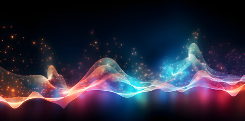 Obraz premium abstract neon colorful background with glowing lights