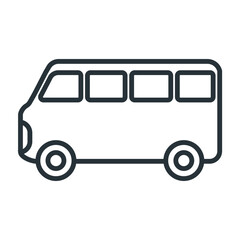 Minibus icon vector on trendy style for design and print