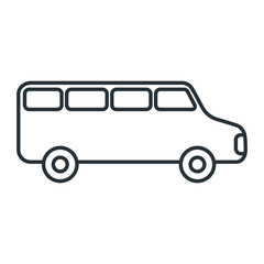 Minibus icon vector on trendy style for design and print