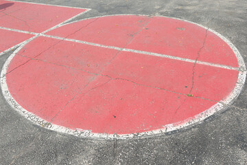 community basketball court markings or lines (circle)