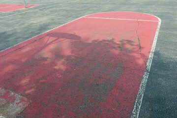 community basketball court markings or lines (rounded shape)