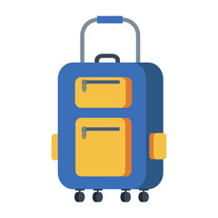 Suitcase for travel vector cartoon illustration isolated on a white background.