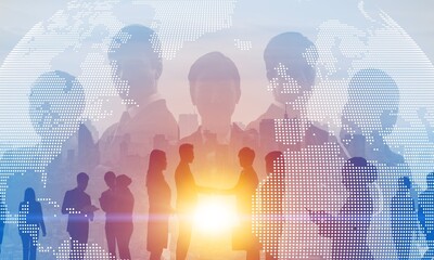 Obraz premium Uniting Nations, Embracing Diversity - A Dynamic Network of Enterprises Redefining Success on a Global Scale.