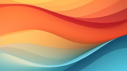 Fototapeta premium Simple abstract background Webdesign background Dynamic blue tosca and orange background