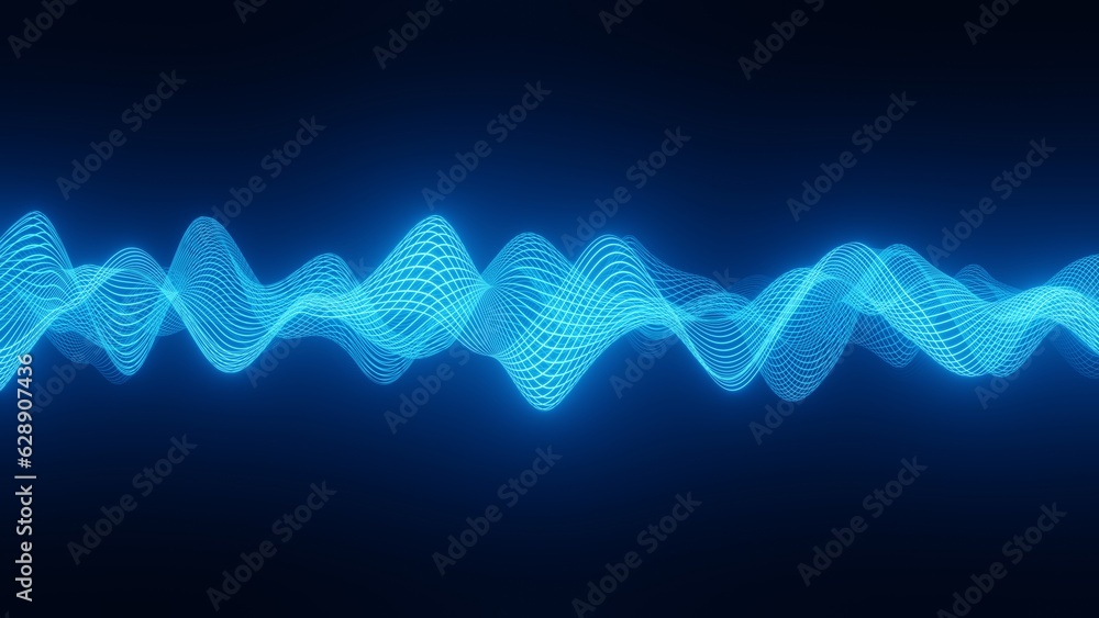 Aufkleber sound waves equalizer. digital technology abstract background. equalizer for music, showing sound wa