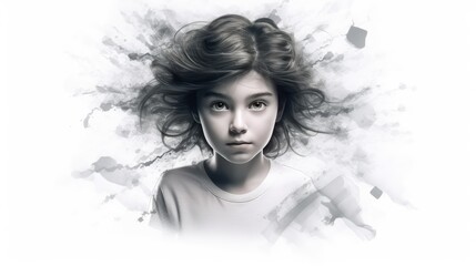 Enigmatic Little Girl Fictional Character Created By Generative AI
