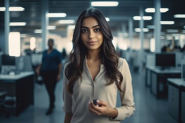 Obraz premium Modern Office Worker Fictional Character Created By Generative AI